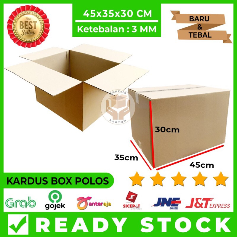

Kardus Besar Jumbo – Karton Box Polos 45x35x30 Packing Pindahan