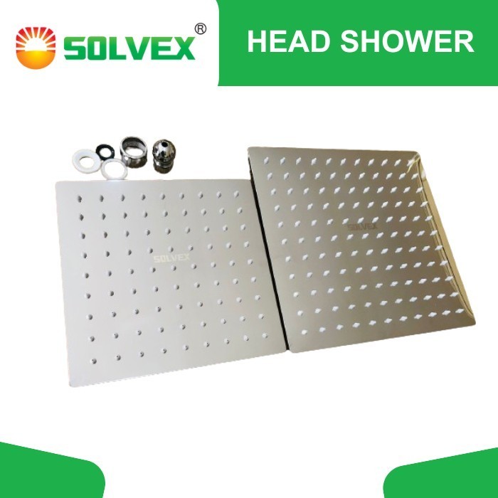 Head Shower Silver Wall Shower Rainfall Kepala Shower Gantung Stainless 8 dan 10 INCH - 8 INCH