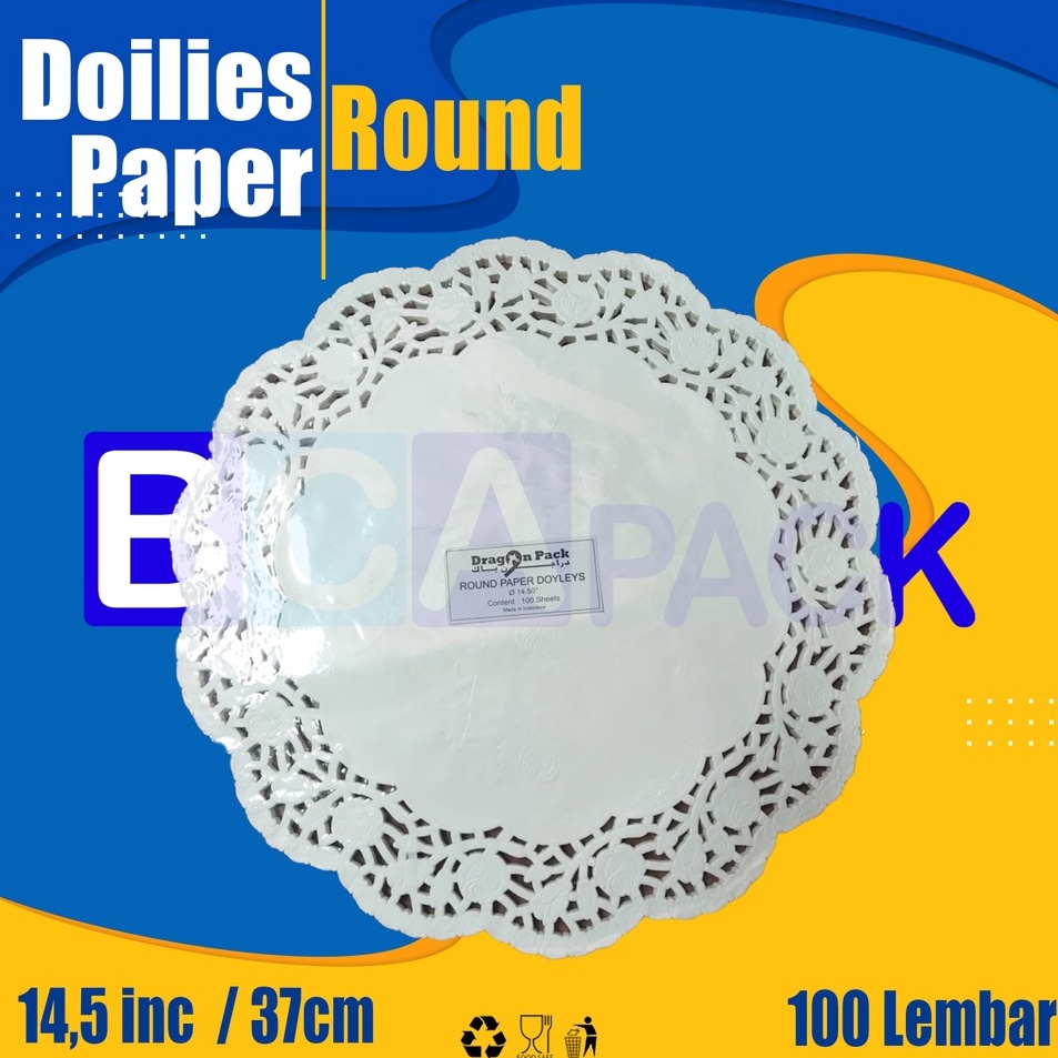 

KODE JNBGZ Doilies Paper Round 145 inch Kertas Alas Renda Kue isi 1 Lembar