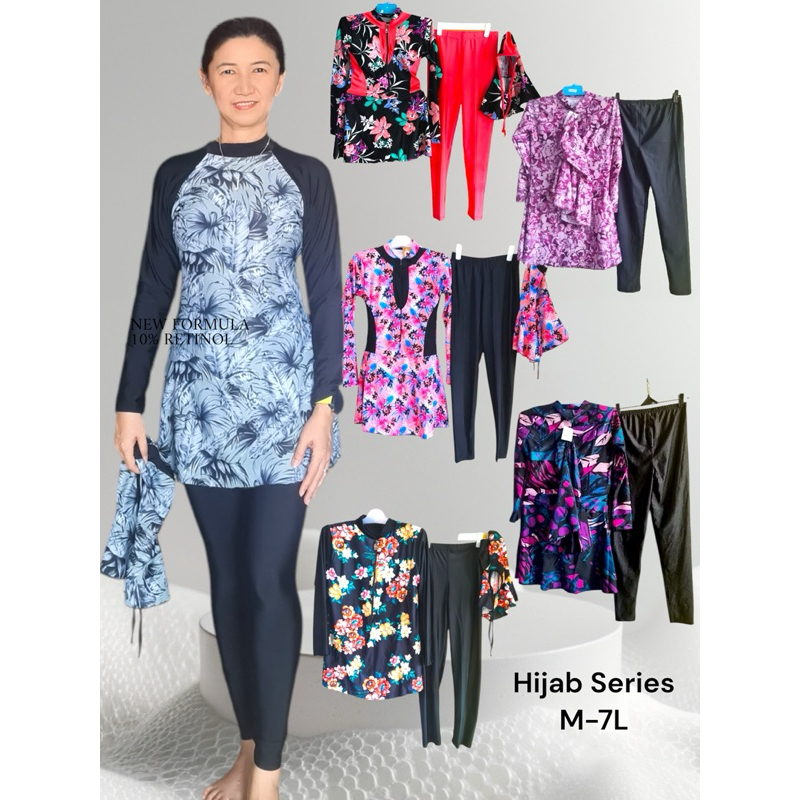 stelan baju renang hijab sz M-XL remaja/dewasa baju renang wanita baju renang cewek baju renang hija