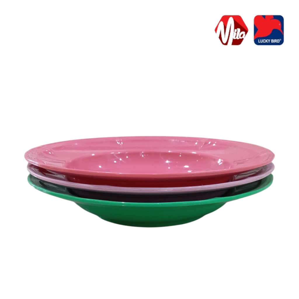 Piring Plastik Polos LUCKY BIRD Food Grade Anti Pecah