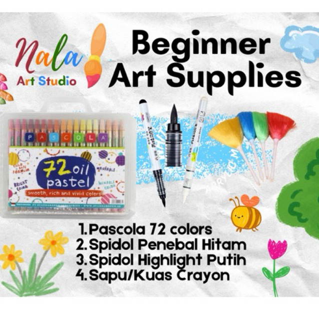 

Beginner Art Supplies Set Coloring Nala Art Studio