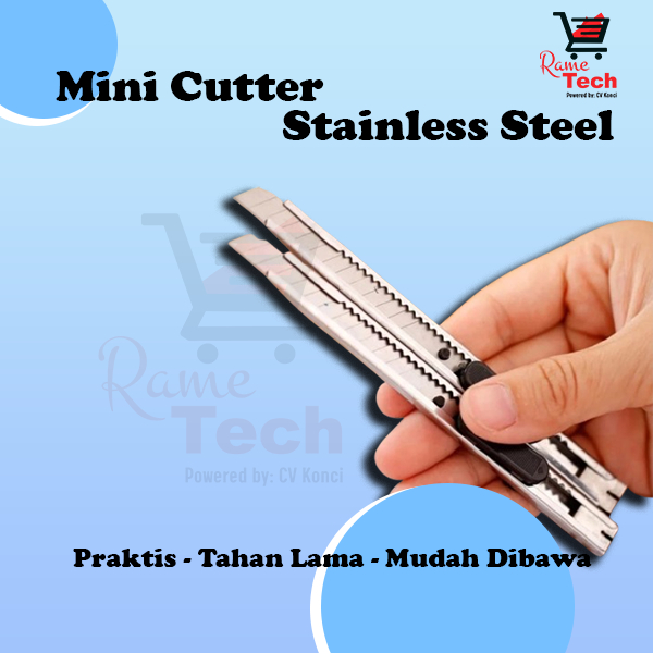 

Mini Cutter Stainless Steel/Kater Kecil Stainless Steel/Cutter Potong Kertas Dll