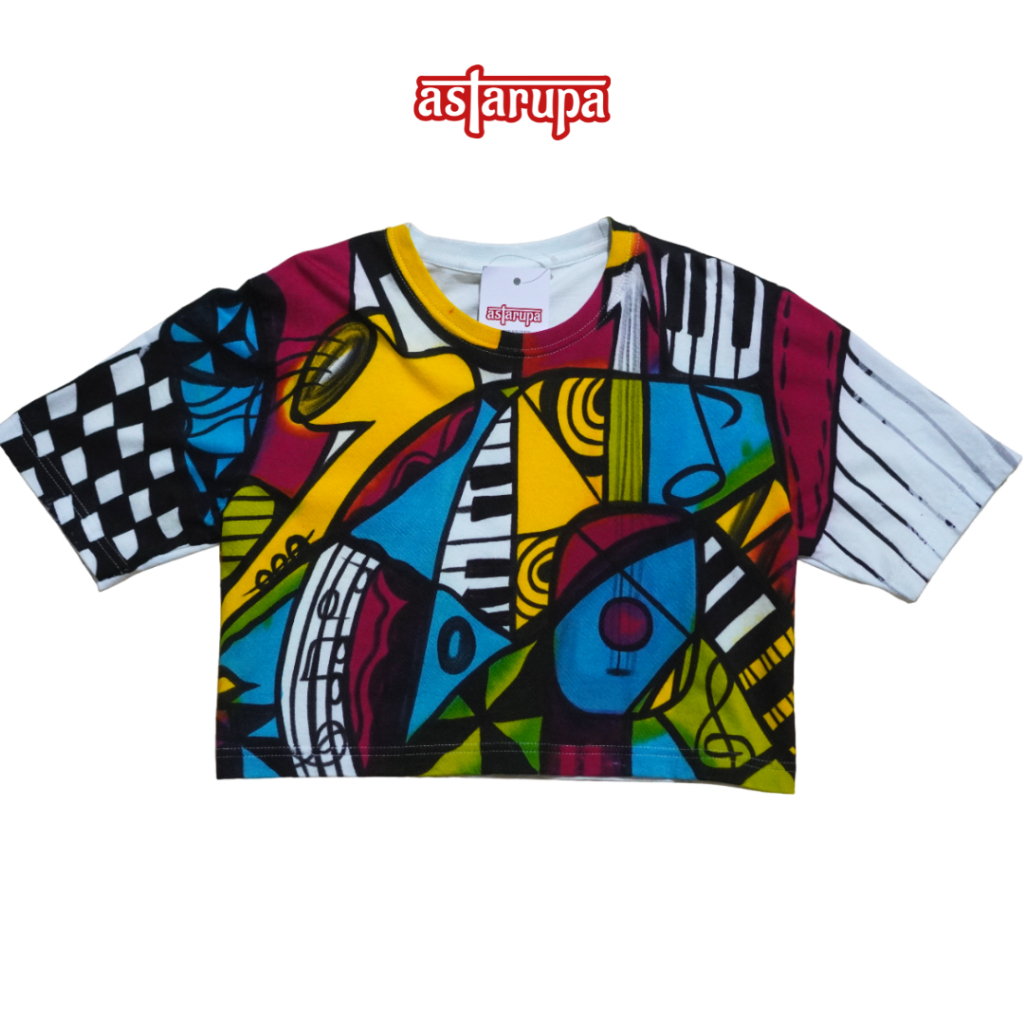 Astarupa Croptop Lukis Series Street Art - Mozaik Musik