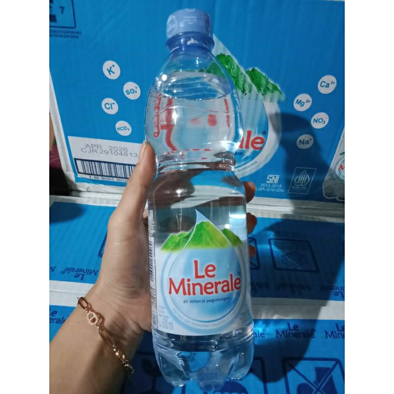 

le minerale 600ml 1dus(24 botol)