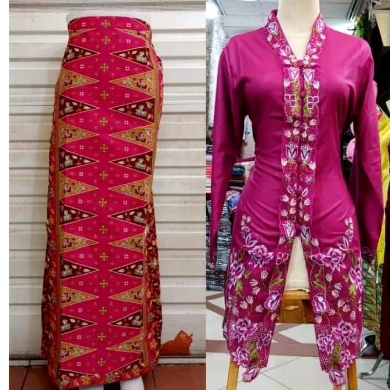 SET KEBAYA ENCIM BETAWI MOTIF TULIP // KEBAYA ENCIM BAHAN KATUN // KEBAYA ENCIM MODERN // KEBAYA ADA