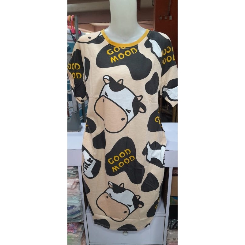 Daster Baju Tidur Terusan Baju Santai Piyama Perempuan Cewek Ala Korea Kekinian Gambar Sesuai Produk