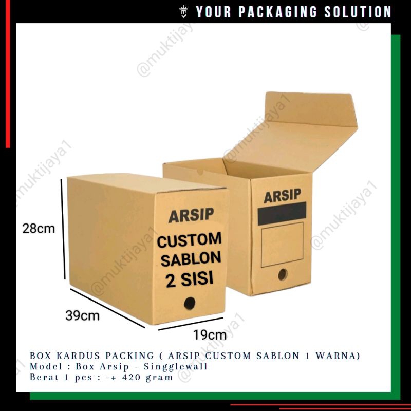 

CUSTOM SABLON BOX ARSIP 1 Uk. 39x19x28 ll DOKUMEN ll CUSTOM SABLON 1 WARNA BOX ARSIP FILE DOKUMEN