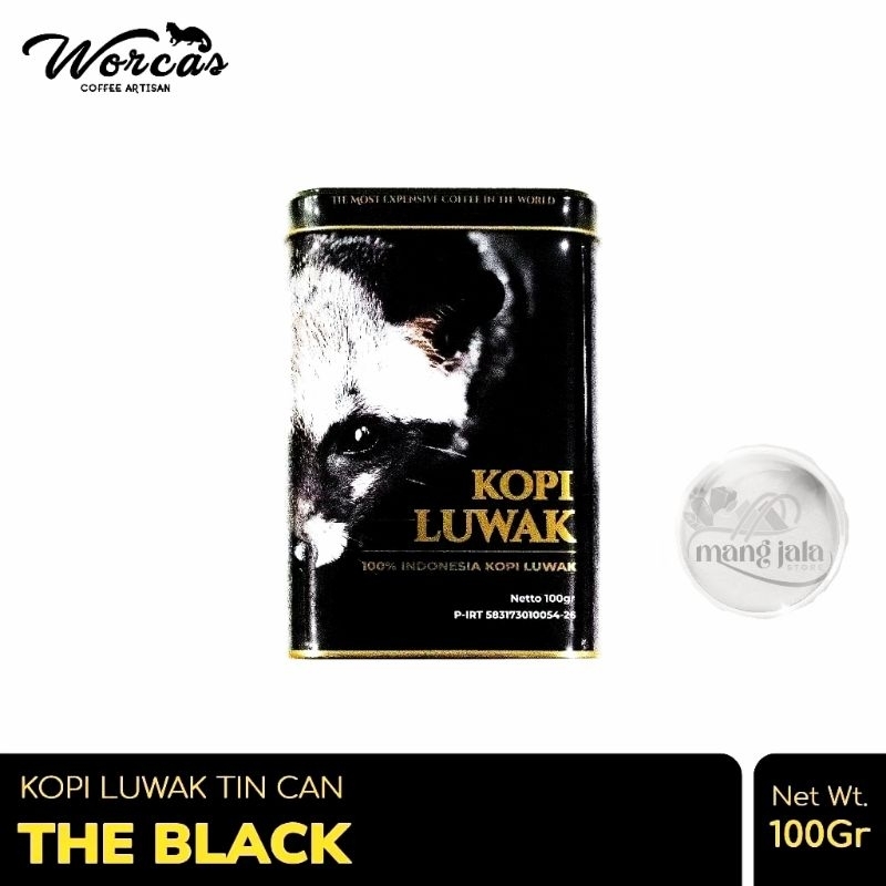 

WORCAS Kopi Luwak Premium Wild Arabican Luwak Coffee Black Sumatran 100gr