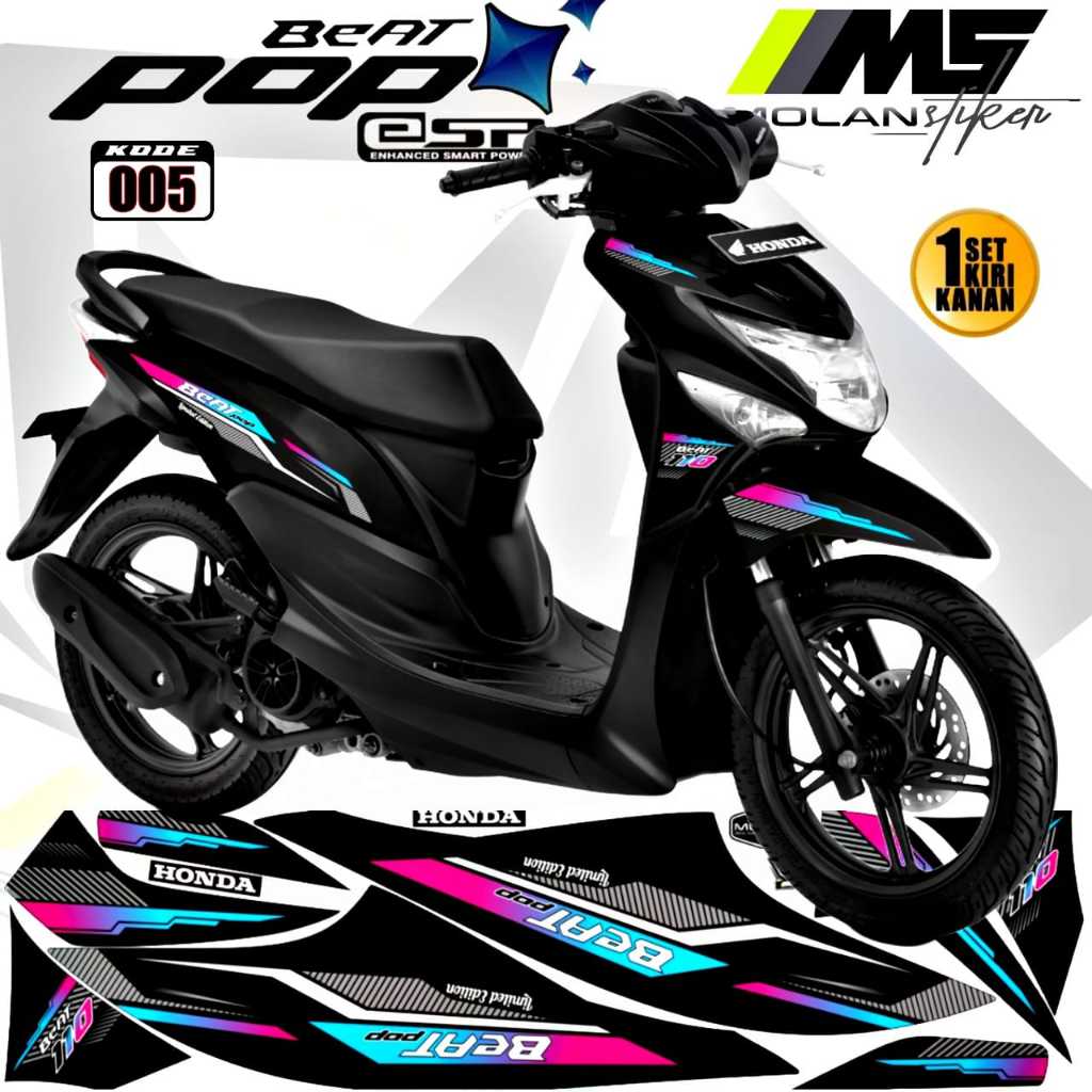 Decal Sticker Striping Variasi Beat Pop/Decal Beat pop/Striping Beat Pop/Honda Beat pop