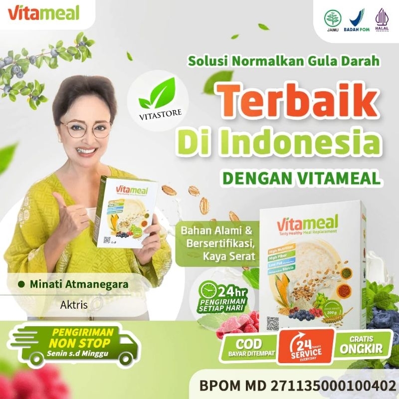 

( Diskon Live Shopee ) VITAMEAL Sereal Multigrain Bantu Cegah Diabetes Dan Turunkan Kolesteroll