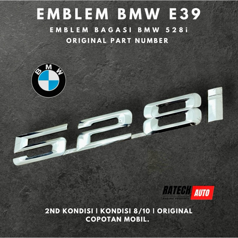 EMBLEM BMW E39 528i ORIGINAL | EMBLEM E39 528i ORIGINAL | EMBLEM 528i BMW E39 | EMBLEM BAGASI E39