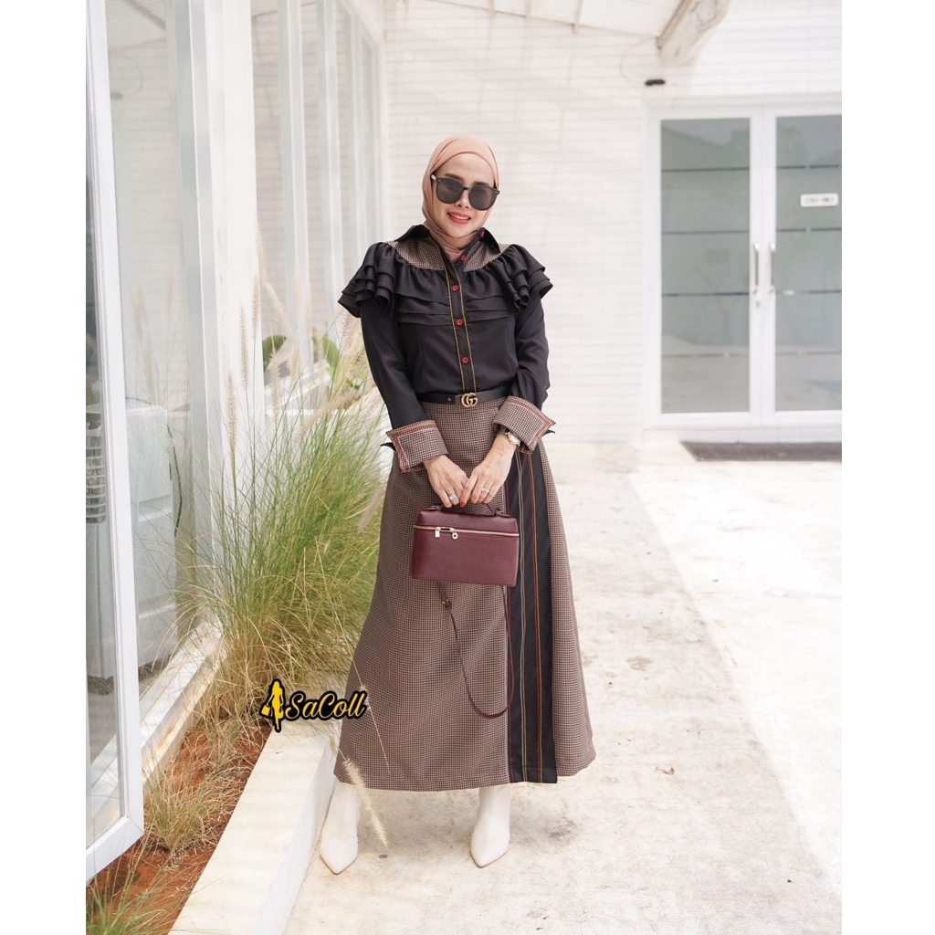 [UFA fashion] SACOLL Aurora Set Celana/ Rok, Setelan Baju wanita modis kekinian, Sacoll original