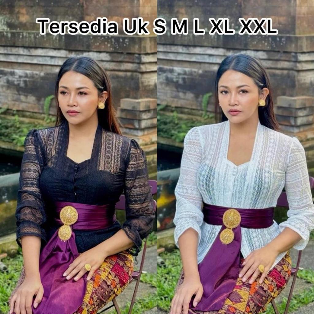 Kebaya Brokat Wanita Malika Baju Adat Kebaya Bali Acara Wisuda Kartini Day Set Kebaya Brukat Modern 