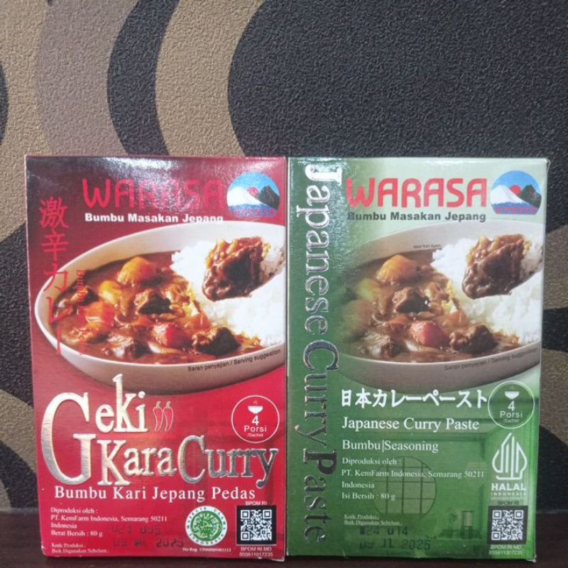 

Warasa bumbu kare Jepang halal non msg 80 gr