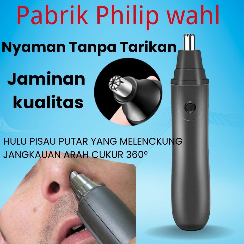 Pabrik philips Electric Nose Trimmer Alat Cukur Bulu Hidung Telinga Serbaguna Pembersih Bulu Hidung 