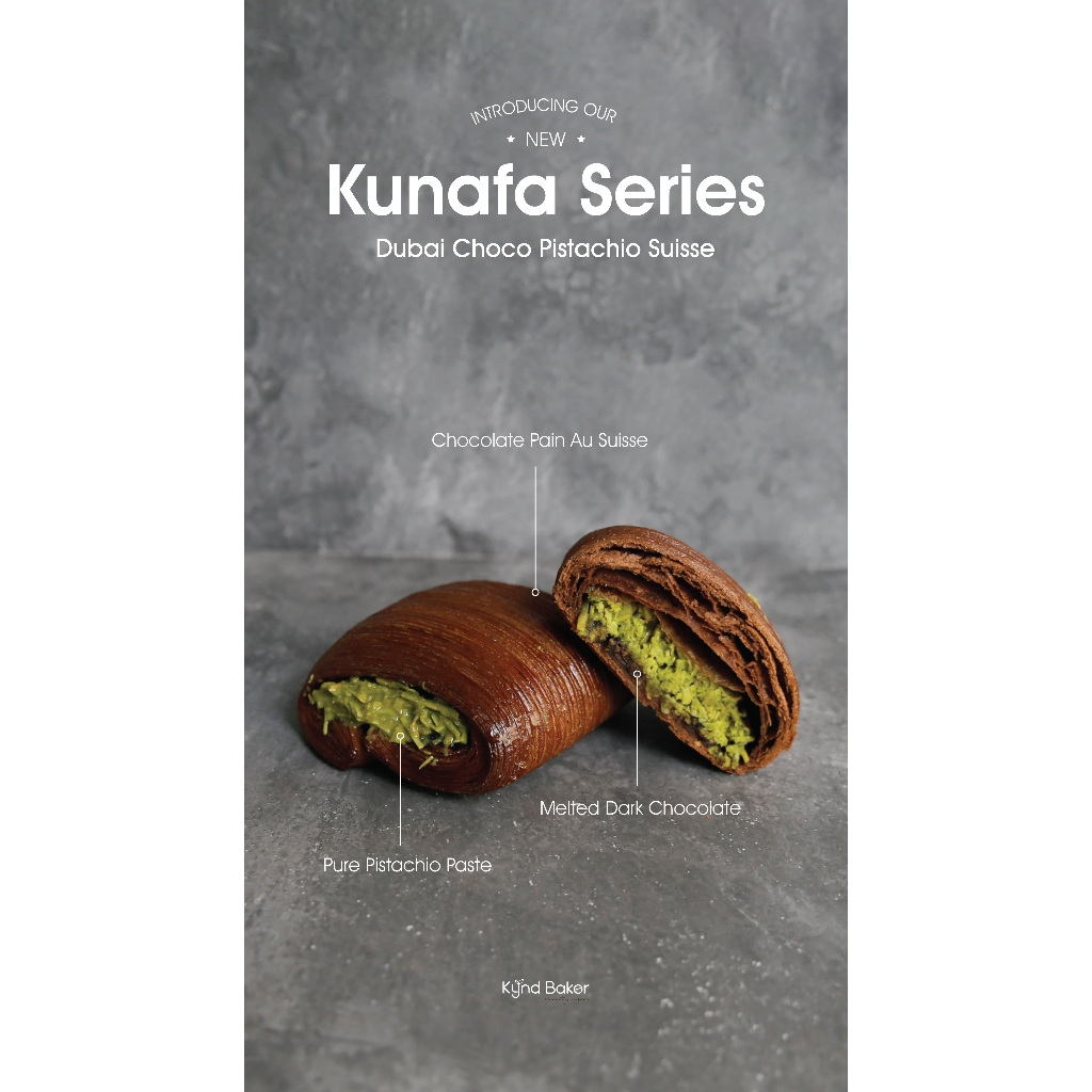 

KYND BAKER Dubai Choco Kunafa Suisse Plant Based Vegan Vegetarian