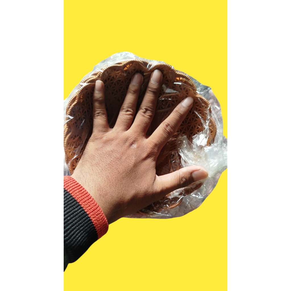 Piring buah ukir 7 ingka plastik kecil harga 25rb dapat 12pcs/1lusin