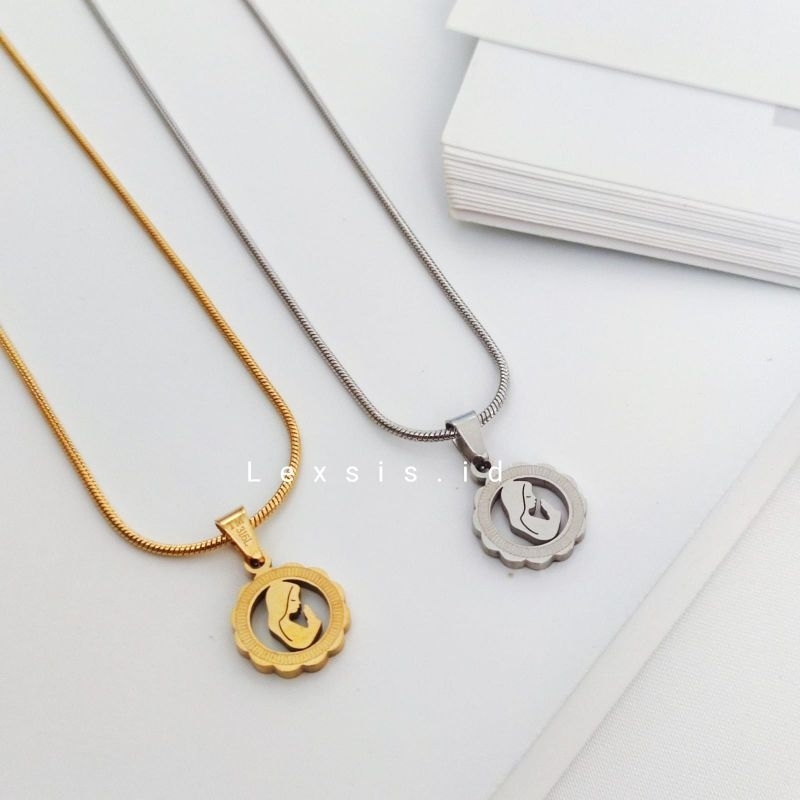 Kalung Bunda Maria Ukur Titanium