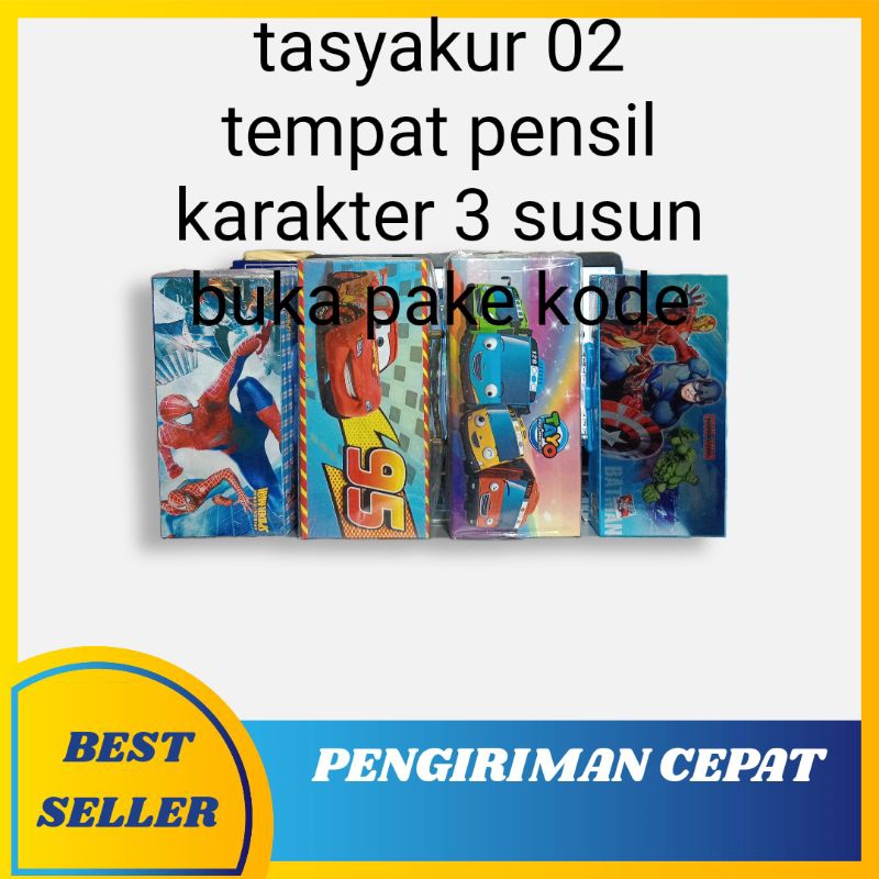 

TEMPAT pensil anak 3 susun gambar karakter tayao /spiderman buka pake kode tempat pensil sekolah