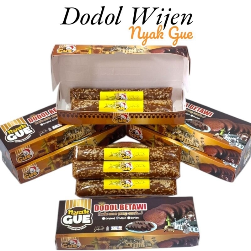 

RB Dodol Khas Betawi Nyak Gue Oleh-Oleh Jakarta Khas Betawi 200g 3 Varian Rasa: Original Wijen