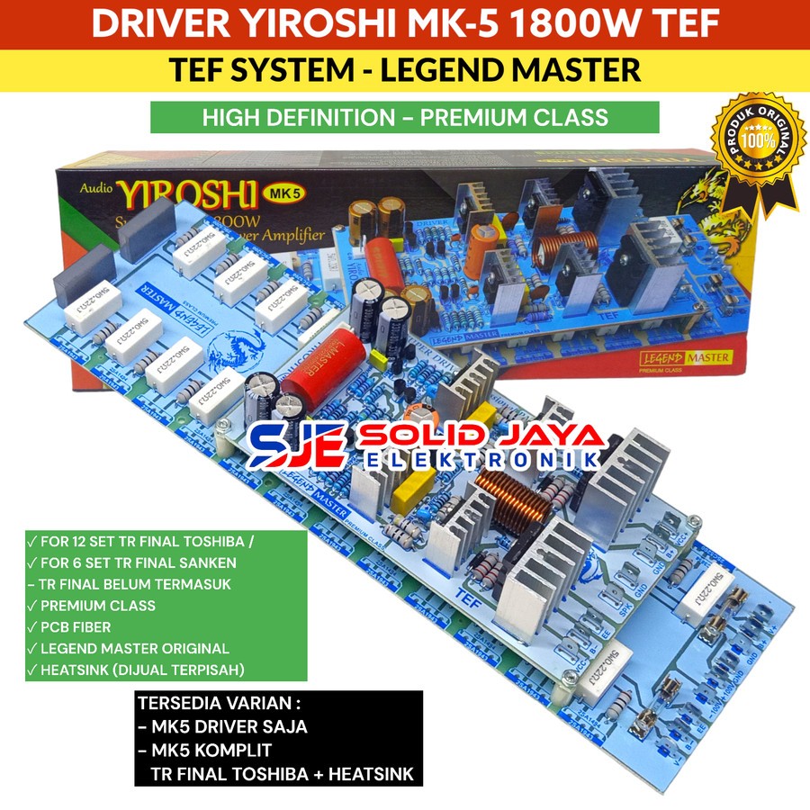 KIT DRIVER POWER YIROSHI MK 5 MK5 MK-5 POWER SUPER DRIVER AMPLIFIER LAPANGAN 1800W TANPA TRANSISTOR 