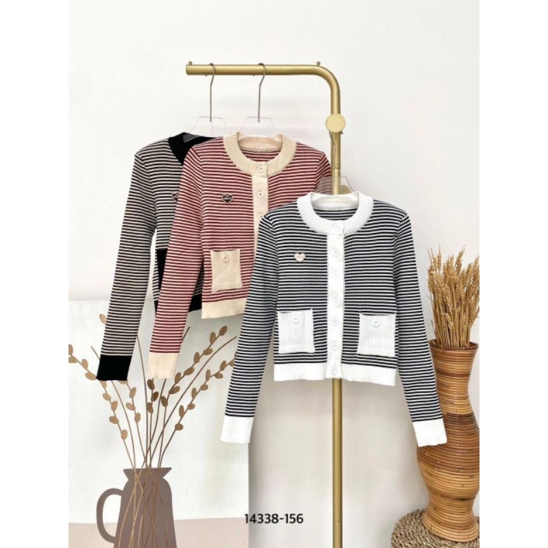 Alula Cardi | Cardigan Rajut Salur Miu
