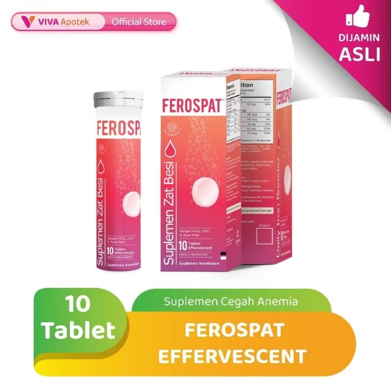 FEROSFAT EFFERVESCENT 10 TABLET - SUPLEMEN CEGAH ANEMIA