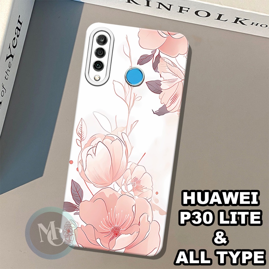 CC34/Softcase karet lentur untuk huawei p30 lite/Motif bunga/case huawei p30 lite /kesing huawei p30