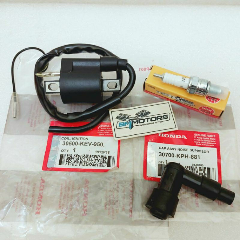 Paket Koil + Busi + Tutup Busi Grand Astrea Supra X Lama Supra Fit New Supra Lama Revo Lama Lagenda 