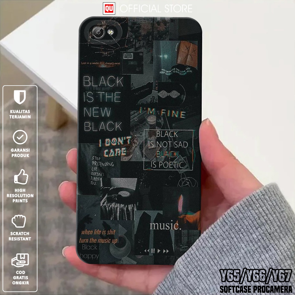 Softcase Hp VIVO Y65 / Y66 / Y67 - Case VIVO Y67 / Y66 / Y65 Motif AESTH - Casing Hp VIVO Y66 - Sili