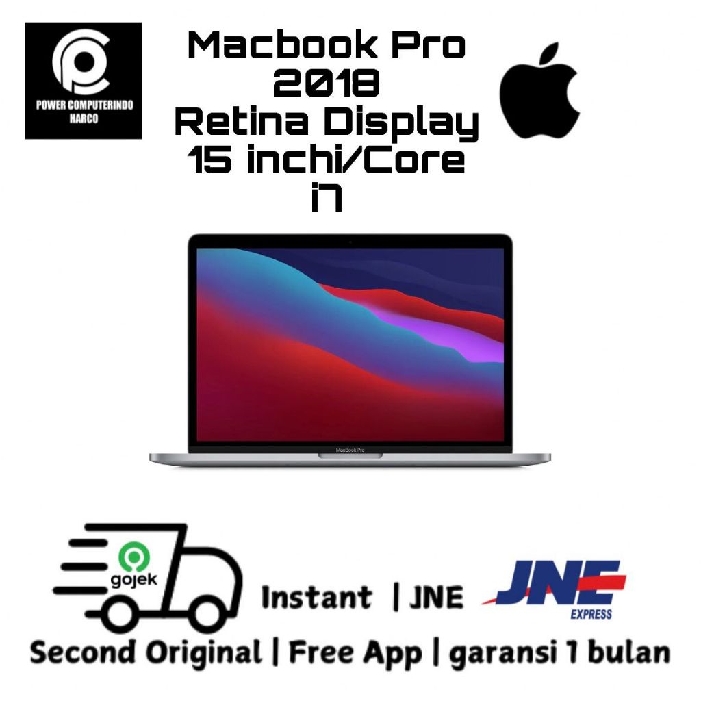 MACBOOK PRO 2018 15 INCHI CORE I7 16/512 GB TOUCHBAR SECOND ORIGINAL