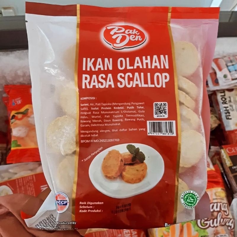 

scalop pak den 500gr/pak den scallop 500gram