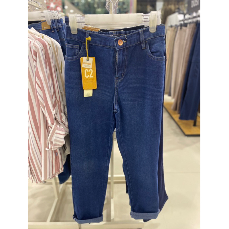 Celana jeans C2 warna biru tua termurah