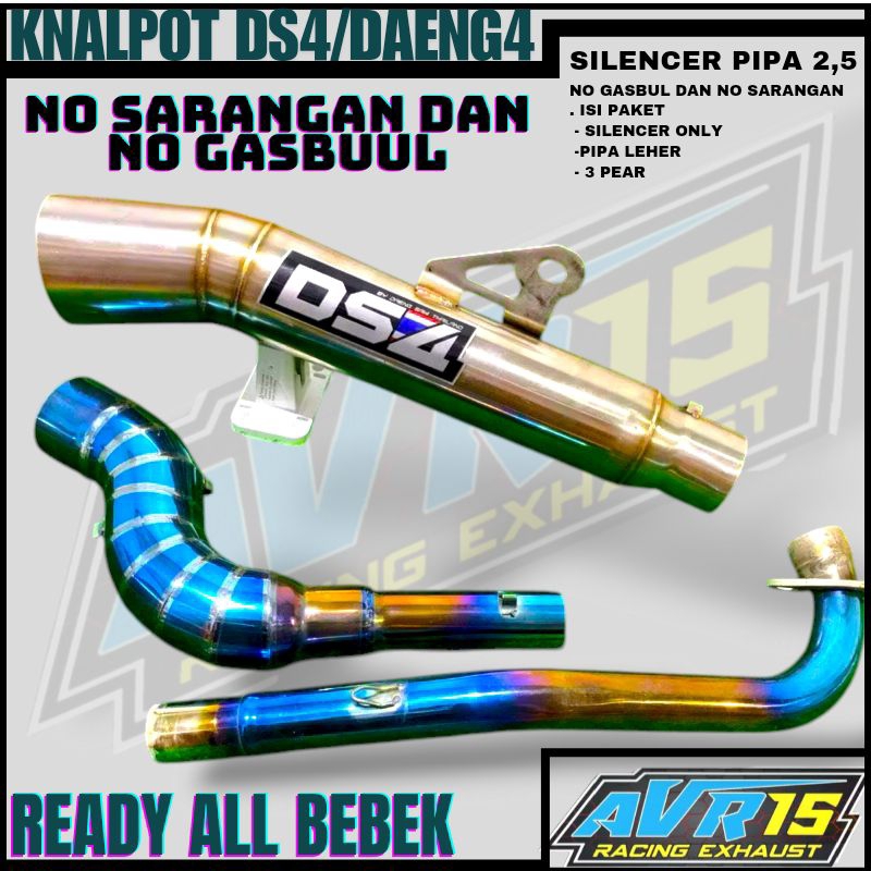 KNALPOT DAENG4/DS4 SUPRA REVO KARISMA.LEGENDA GREND SMASZ KIRANA DLL