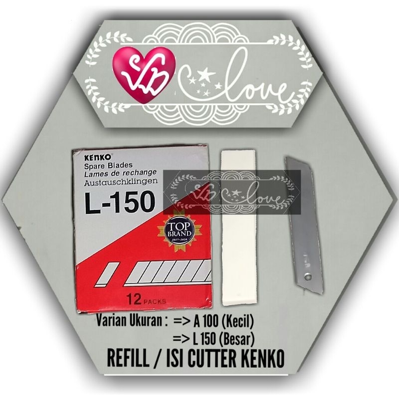 Isi Cutter Kenko L-150 Besar 1 pak isi 5 bj
