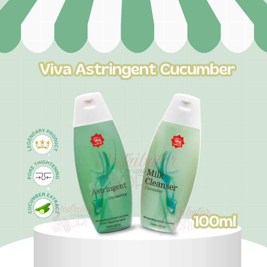 Viva Astringent Cucumber 100ml | Viva Milk Cleanser Cucumber