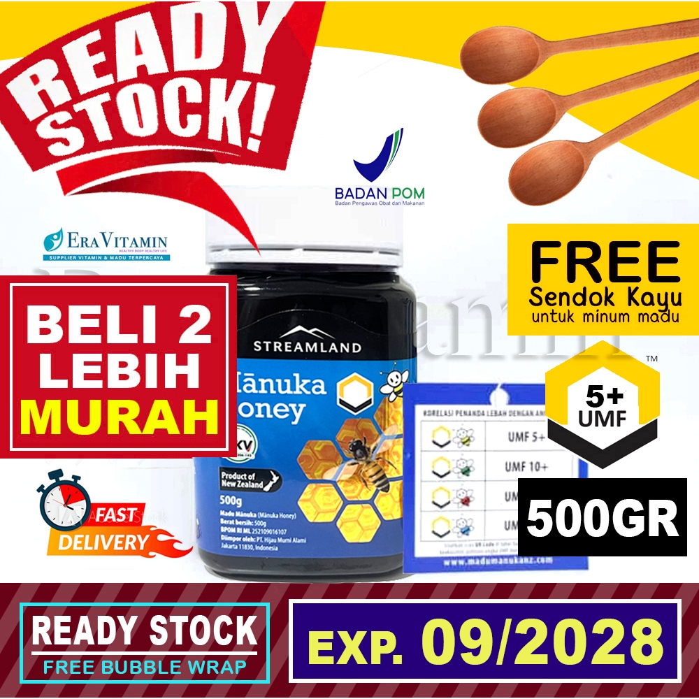 

[BPOM] Madu Streamland Manuka Honey UMF 5+ 500gr Original New Zealand UMF 5 + 500 gr