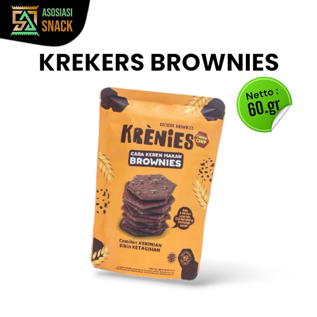 

KRENIES KREKER BROWNIES KRISPI CRISPY kue kering brownies kripik brownies viral