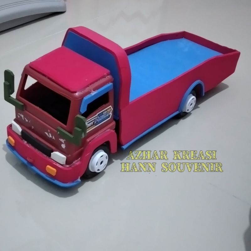 mainan truk plastik modif truk towing