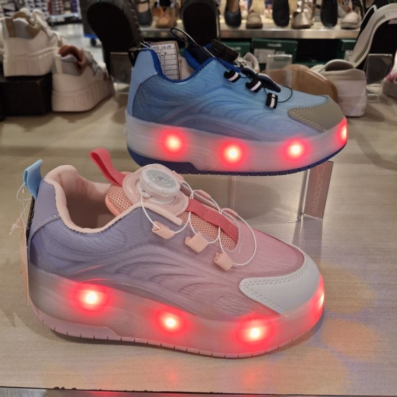 Yongkidz new sepatu sneakers/sepatu roda lampu bisa nyala anak2 cewek/cowok ori size 33-38