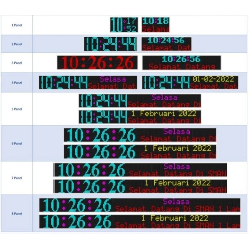 Controller smart bel bel pabrik bel sekolah bel kantor p10rgb scan 1/8 kontroler smart bell p10rgb s