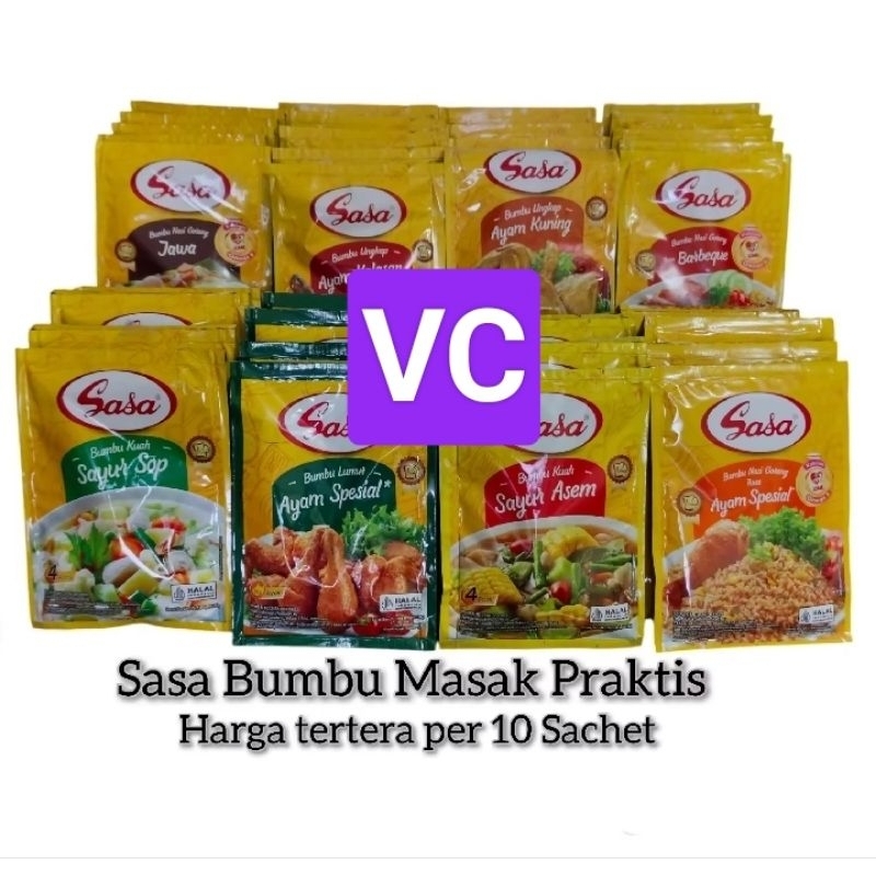 

Sasa bumbu racik instant satu renceng isi 10 sachet