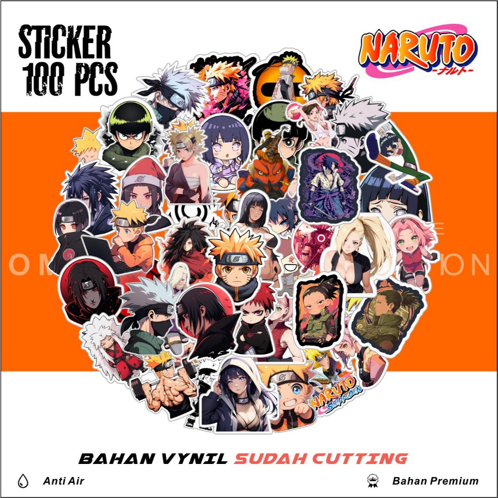 

Stiker Pack naruto Vinyl Waterproof untuk Sticker boruto Buku Journal Casing HP Laptop Tumbler