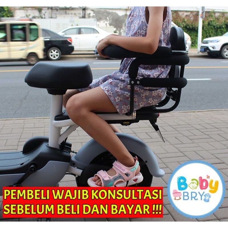 Besi Pelindung Pengaman Tambahan Kursi Bonceng Belakang Anak Sepeda Listrik / Gate Pengaman Anak