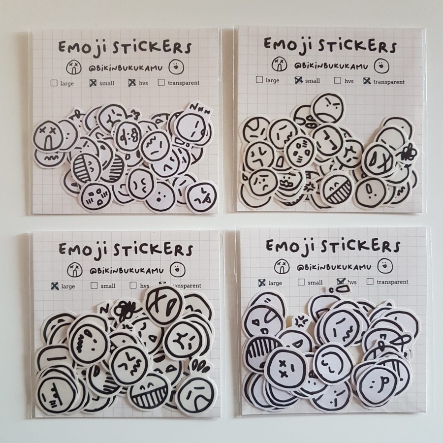 

40pcs EMOJI STICKERS smiley stiker jurnal doodle aesthetic