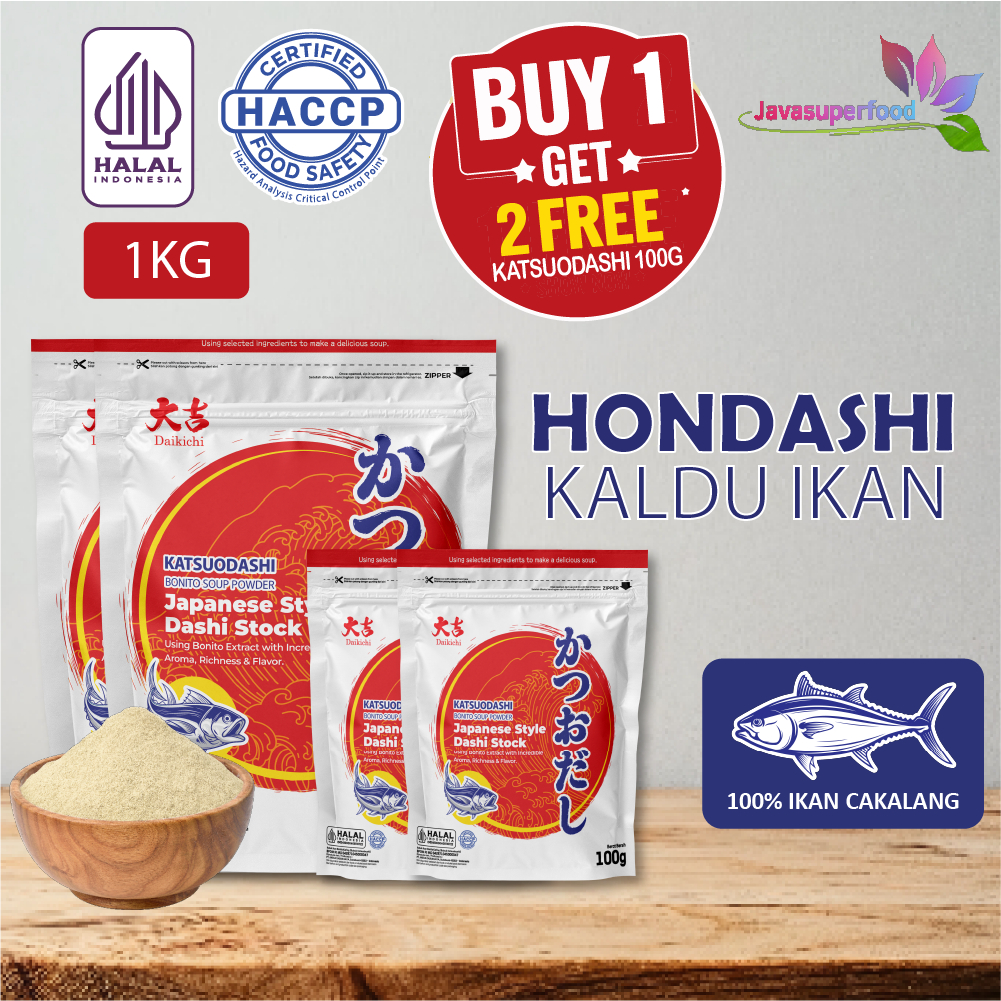 

[HALAL] HONDASHI KATSUODASHI PUTIH BONITO SOUP POWDER / BUMBU IKAN / BUBUK KALDU IKAN BONITO KERING / BUBUK KATSUOBUSHI / IKAN CAKALANG / MARUMOTO