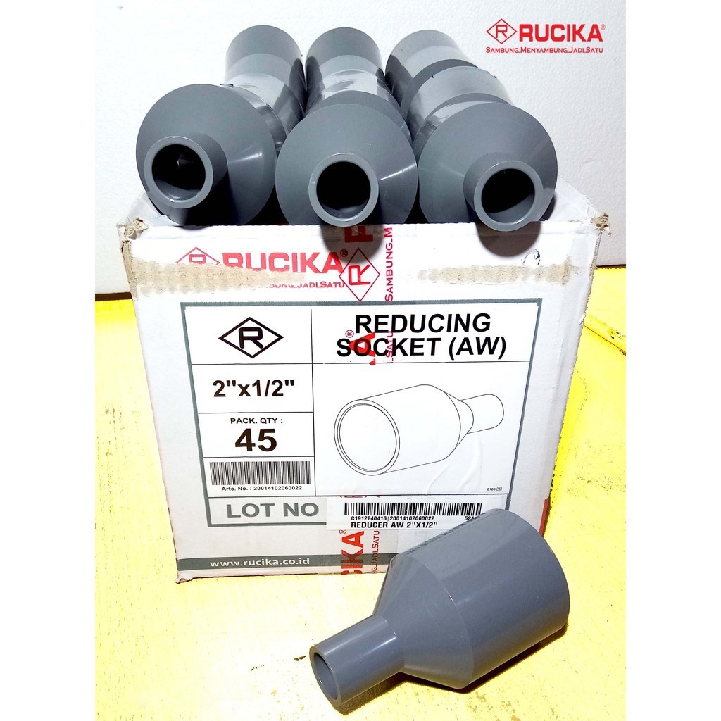 V Sock AW 2 x 1/2 Rucika 1 Dus (sambungan pipa reducer)