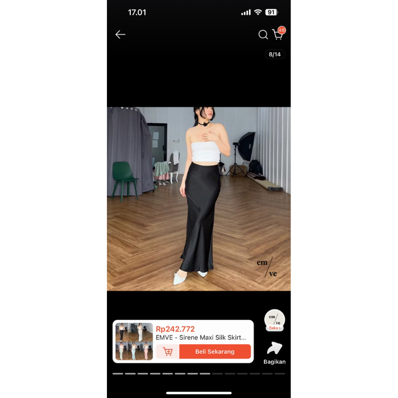 EMVE - Sirene Maxi Silk Skirt - Maxi Skirt Silk