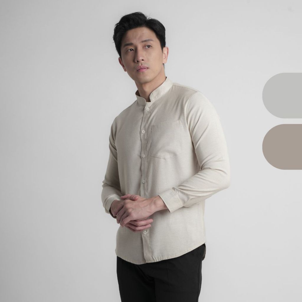 Cupachino Alpha Linen Kemeja Koko Lengan Panjang